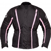 Plus Racing KATY női motoros kabát fekete-rózsaszín